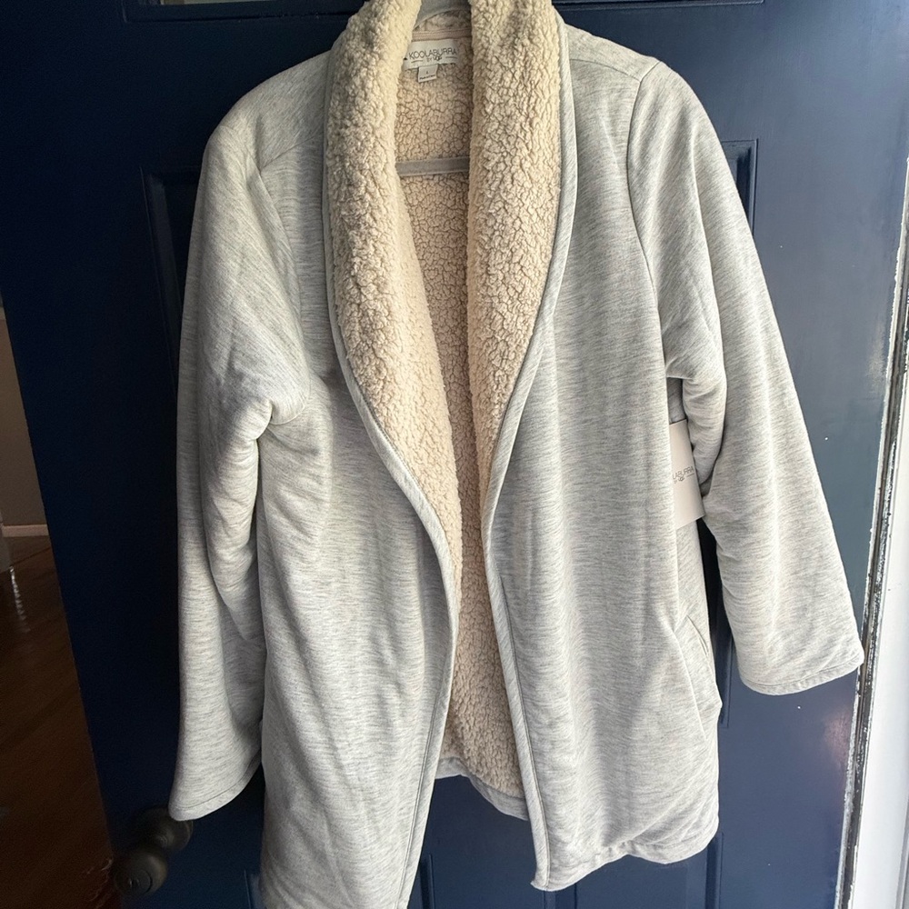 Koolaburra Women's Light Gray Teddy Jacket